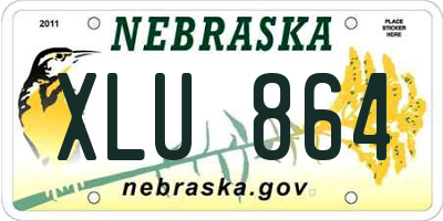 NE license plate XLU864