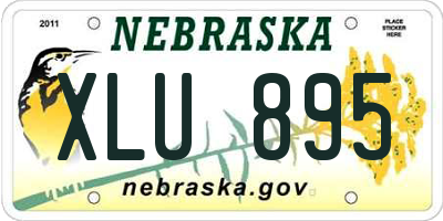 NE license plate XLU895