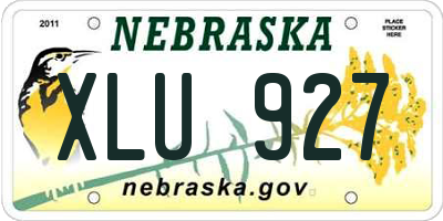NE license plate XLU927