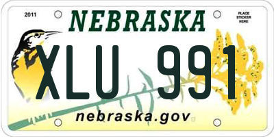 NE license plate XLU991