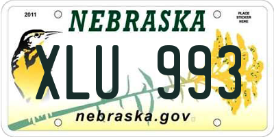 NE license plate XLU993