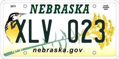 NE license plate XLV023