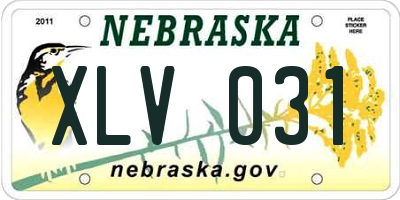 NE license plate XLV031