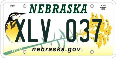 NE license plate XLV037