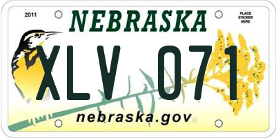NE license plate XLV071