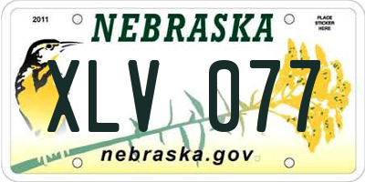 NE license plate XLV077