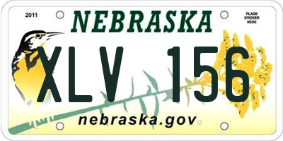 NE license plate XLV156