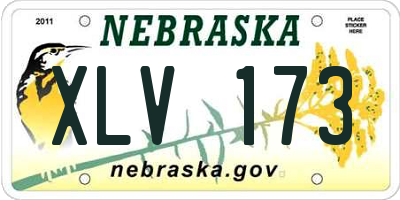 NE license plate XLV173