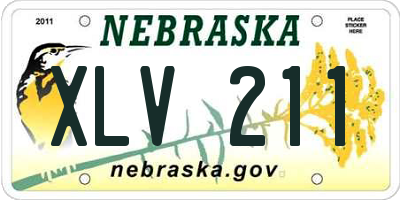 NE license plate XLV211