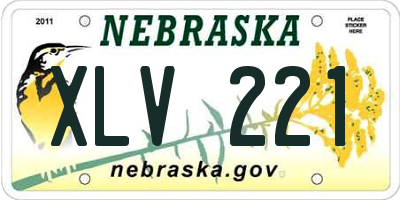 NE license plate XLV221