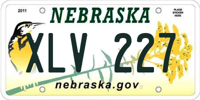 NE license plate XLV227