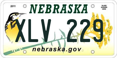 NE license plate XLV229