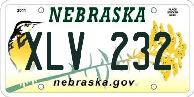 NE license plate XLV232