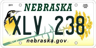 NE license plate XLV238