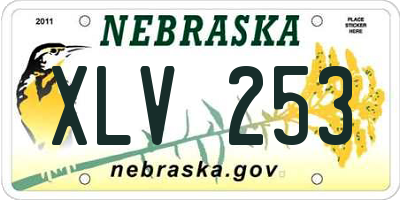 NE license plate XLV253