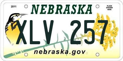 NE license plate XLV257
