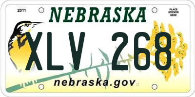 NE license plate XLV268