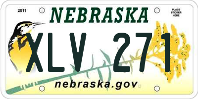 NE license plate XLV271