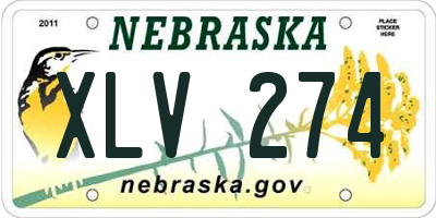 NE license plate XLV274