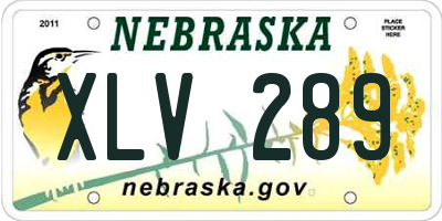 NE license plate XLV289