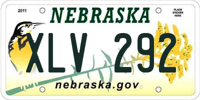 NE license plate XLV292
