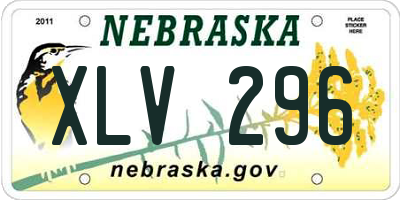 NE license plate XLV296