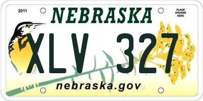 NE license plate XLV327
