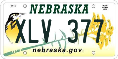 NE license plate XLV377