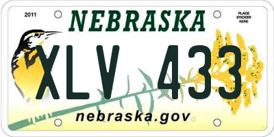 NE license plate XLV433