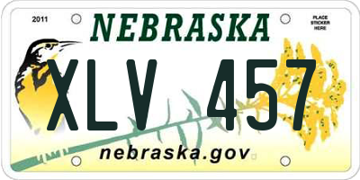 NE license plate XLV457