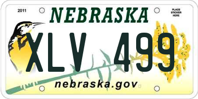 NE license plate XLV499