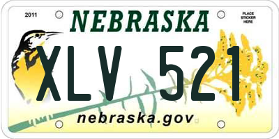 NE license plate XLV521