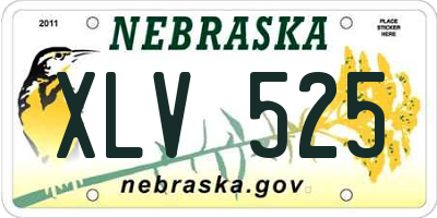 NE license plate XLV525