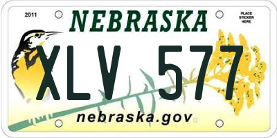 NE license plate XLV577