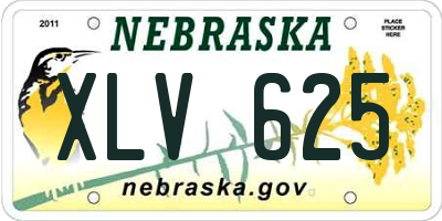 NE license plate XLV625