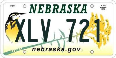 NE license plate XLV721