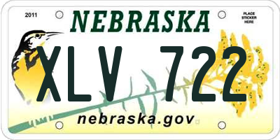 NE license plate XLV722