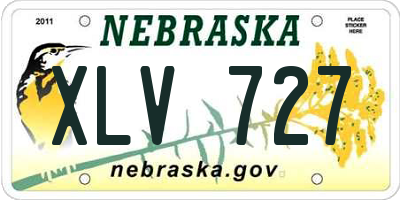 NE license plate XLV727