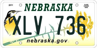 NE license plate XLV736