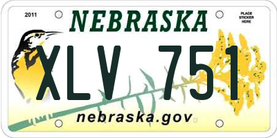 NE license plate XLV751