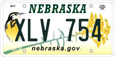 NE license plate XLV754