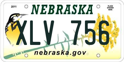 NE license plate XLV756