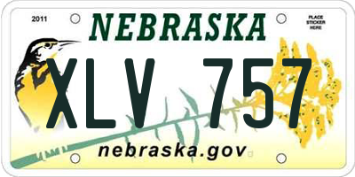 NE license plate XLV757