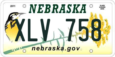 NE license plate XLV758