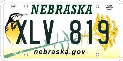 NE license plate XLV819