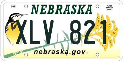 NE license plate XLV821