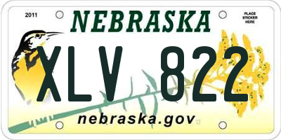 NE license plate XLV822