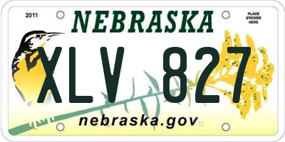 NE license plate XLV827