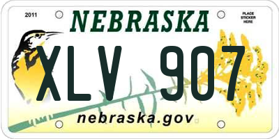 NE license plate XLV907