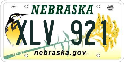 NE license plate XLV921